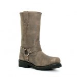 Hot Leathers BTM1003 Men’s Stone Wash Brown 11-inch Tall Harness Leather Boots - Image 3