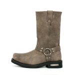 Hot Leathers BTM1003 Men’s Stone Wash Brown 11-inch Tall Harness Leather Boots - Image 6