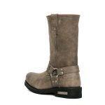 Hot Leathers BTM1003 Men’s Stone Wash Brown 11-inch Tall Harness Leather Boots - Image 7