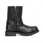 Hot Leathers BTM1004 Men’s Black 8-inch Short Harness Leather Boots with Lug Sole - Image 2