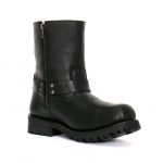 Hot Leathers BTM1004 Men’s Black 8-inch Short Harness Leather Boots with Lug Sole - Image 4