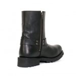 Hot Leathers BTM1004 Men’s Black 8-inch Short Harness Leather Boots with Lug Sole - Image 9