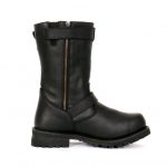 Hot Leathers BTM1005 Men’s Black 10-inch Tall Round Toe Engineer Leather Boots with Lug Sole - Image 2