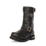 Hot Leathers BTM1005 Men’s Black 10-inch Tall Round Toe Engineer Leather Boots with Lug Sole - Image 5