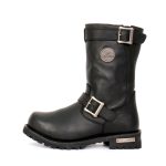 Hot Leathers BTM1005 Men’s Black 10-inch Tall Round Toe Engineer Leather Boots with Lug Sole - Image 6