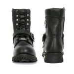 Hot Leathers BTM1006 Men’s Black 8-inch Logger Leather Boots with Adjustable Buckle - Image 5