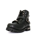 Hot Leathers BTM1007 Men’s Black 6-inch Logger Leather Boots with Adjustable Buckle - Image 5