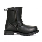 Hot Leathers BTM1008 Men’s Black 8-inch Round Toe Engineer Leather Boot with Lug Sole - Image 2