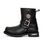 Hot Leathers BTM1008 Men’s Black 8-inch Round Toe Engineer Leather Boot with Lug Sole - Image 7