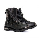 Hot Leathers BTM1009 Men’s Black 7-Inch Leather Lace Up Boots with Zipper Closure - Image 11