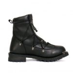 Hot Leathers BTM1009 Men’s Black 7-Inch Leather Lace Up Boots with Zipper Closure - Image 2