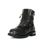 Hot Leathers BTM1009 Men’s Black 7-Inch Leather Lace Up Boots with Zipper Closure - Image 5