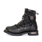 Hot Leathers BTM1009 Men’s Black 7-Inch Leather Lace Up Boots with Zipper Closure - Image 16