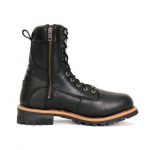 Hot Leathers BTM1011 Men’s 8 Inch Two Tone Logger Leather Lace Up Boots - Image 2