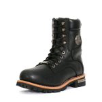 Hot Leathers BTM1011 Men’s 8 Inch Two Tone Logger Leather Lace Up Boots - Image 6
