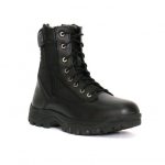 Hot Leathers BTM1012 Men’s Black Leather Swat Style Lace Up Boots with Zippers - Image 4