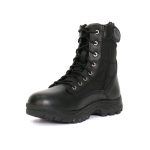 Hot Leathers BTM1012 Men’s Black Leather Swat Style Lace Up Boots with Zippers - Image 6