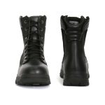 Hot Leathers BTM1012 Men’s Black Leather Swat Style Lace Up Boots with Zippers - Image 5