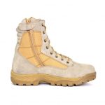 Hot Leathers BTM1013 Men’s Tan Leather Swat Style Lace Up Boots with Zippers - Image 2