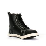Hot Leathers BTM1014 Men’s Black and White Leather 6-inch Riding Sneaker - Image 4