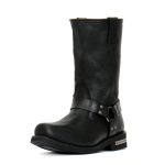 Hot Leathers BTM1016 Men’s Classic Black 11-inch Harness Leather Boots - Image 5