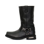 Hot Leathers BTM1016 Men’s Classic Black 11-inch Harness Leather Boots - Image 6
