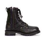 Hot Leathers BTM1017 Men’s Black Grave Rub Skull Tall Logger Motorcycle Boot - Image 2