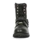 Hot Leathers BTM1017 Men’s Black Grave Rub Skull Tall Logger Motorcycle Boot - Image 5