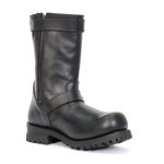 Hot Leathers BTM1018 Men’s Black Tall Harness Flag Skull Boot with Round Toe - Image 5