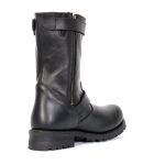 Hot Leathers BTM1018 Men’s Black Tall Harness Flag Skull Boot with Round Toe - Image 10