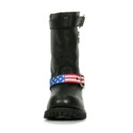 Hot Leathers BTM1019 Men’s Black Tall Round Toe Harness Boots with Flag Strap - Image 5