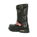 Hot Leathers BTM1019 Men’s Black Tall Round Toe Harness Boots with Flag Strap - Image 8