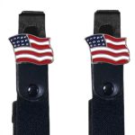 Hot Leathers BUA2008 American Flag Motorcycle Riding Pant Clips - Image 2