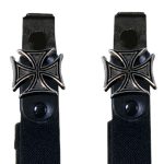Hot Leathers BUA2013 Iron Cross Motorcycle Riding Pant Clips - Image 2