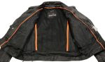 Men’s Premium Buffalo Leather Motorcycle Jacket with and Adjustable Side Laces BZ1511 - Image 5