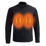 The Bikers Zone BZ2862 Men’s Heated Black Soft-Shell Jacket with 12V Battery - Image 5