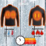 The Bikers Zone BZ2862 Men’s Heated Black Soft-Shell Jacket with 12V Battery - Image 4