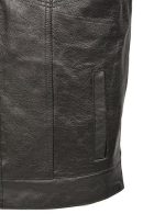 Men’s SOA Black Premium Buffalo Leather Club Style Motorcycle Rider Vest with Patch Access BZ6010 - Image 5