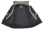 Men’s Denim Rustic and Casual Black Jean Club Style Biker Riding Vest with Removable Hoodie BZ7200 - Image 3