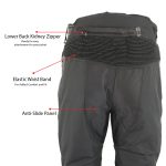 Milwaukee Leather MPM5728 Men’s Black Tri-Tex and Leather Motorcycle Biker Racing Pants w/ CE Armor Protection - Image 4