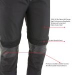 Milwaukee Leather MPM5728 Men’s Black Tri-Tex and Leather Motorcycle Biker Racing Pants w/ CE Armor Protection - Image 6