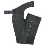 Hot Leathers CHM1009 Men’s Black Leather 2 Pocket Mesh Lined Motorcycle Rider Chaps - Image 5