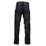 Milwaukee Leather USA MADE MLCHM5001 Men’s Black Cloak Classic Premium Leather Motorcycle Chaps - Image 6