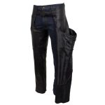 Hot Leathers CHM5001 USA Made Men’s ‘Cloak’ Classic Black Premium Leather Motorcycle Chaps - Image 8