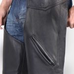 Hot Leathers CHM5001 USA Made Men’s Classic Black Premium Leather Motorcycle Chaps - Image 11