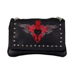 Hot Leathers CPE2001 Reflective Heart with Studs Clip Pouch-8″X5″X1″