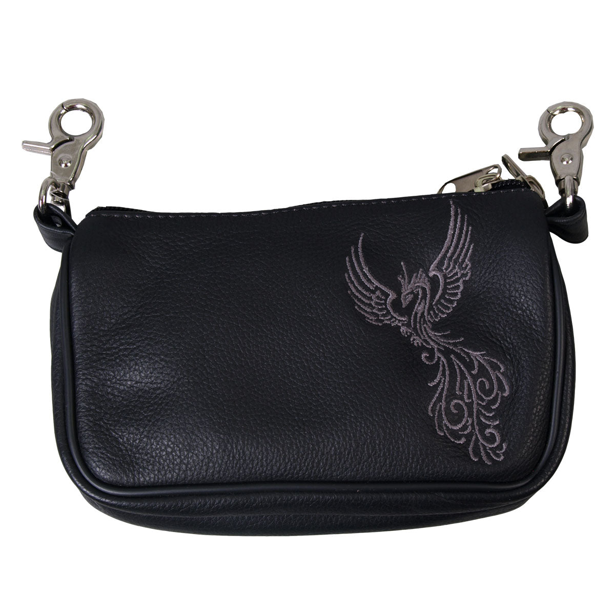 cpe2003-a01.jpg Hot Leathers CPE2003 Embroidered Ladies Clip Pouch-8 x 5 x 1 - Image 1