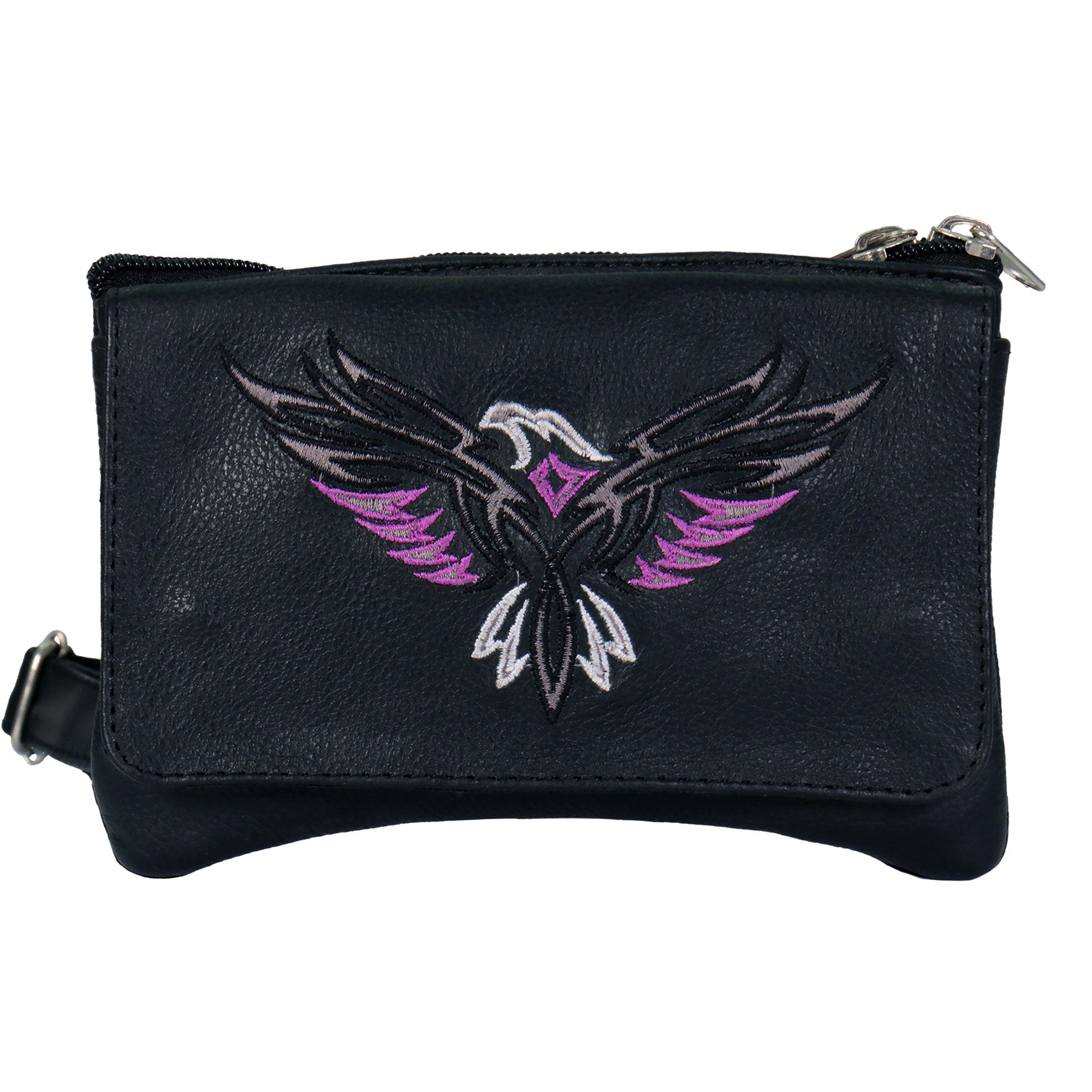 Hot Leathers CPE2006 Tribal Eagle Embroidered Ladies Clip Pouch Purse-8″X5″X1″