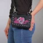 Hot Leathers CPE2101 Embroidered Banner Heart Black Clip Pouch - Image 4