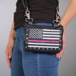 Hot Leathers CPE2102 Embroidered Clip Pouch Purse with Pink Line American Flag - Image 4